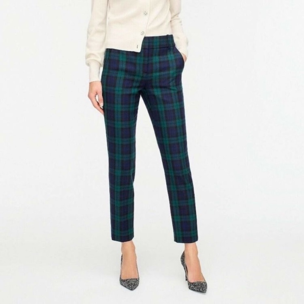 J Crew Maddie Plaid trousers pants sz 6